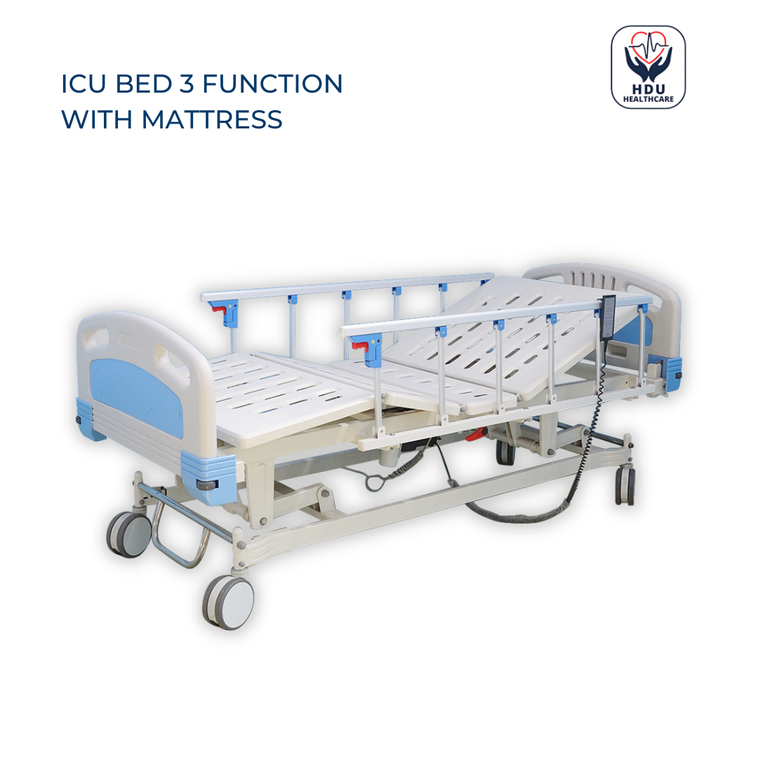 Motorized ICU Bed 3 Function HDU Medical Equipments Store
