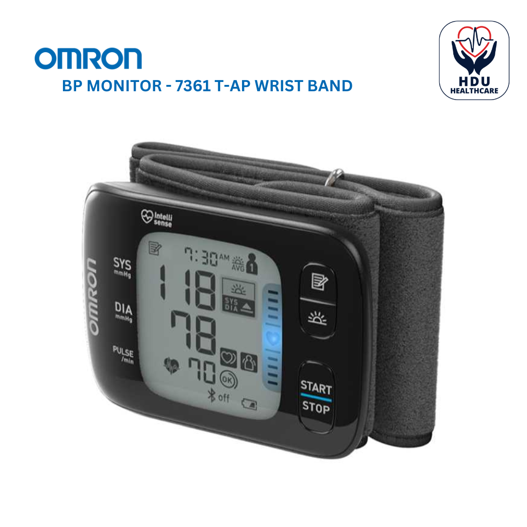 Omron HEM 6232T Wrist BP Monitor With Bluetooth, Dual User & 100